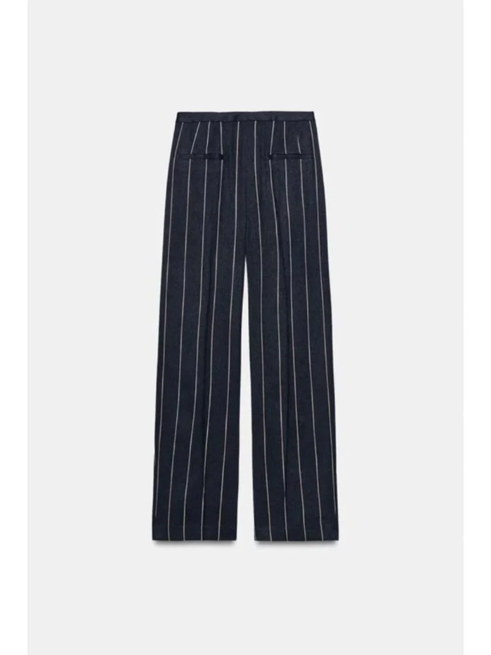 ZARA ZW COLLECTION STRIPED LINEN PANTS
